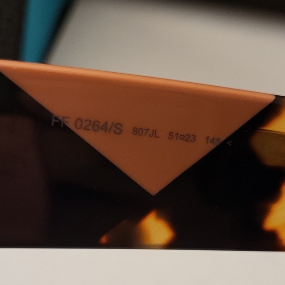 Fendi Black Sunglasses with Color Block Arms - Picture 10 of 12